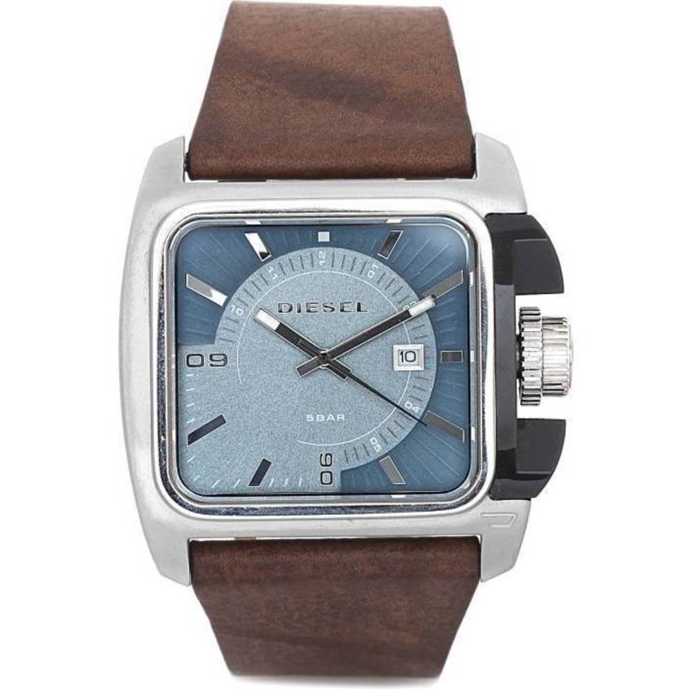 Diesel Men's Blue Dial Brown Leather Watch